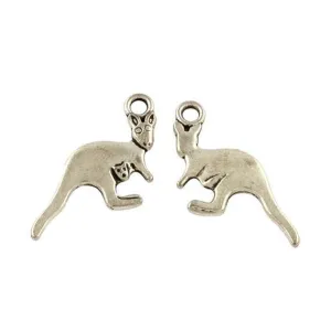 10 Pcs Tibetan Silver Kangaroo and Baby Australia Wallaby 16X24mm Charms Pendants