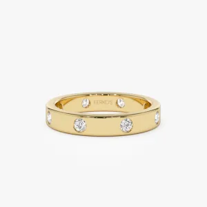 14k Full Eternity Flush Setting Round Diamond Band