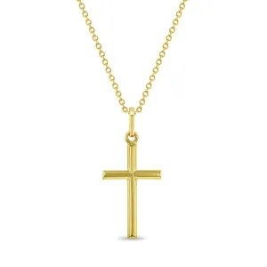 14k Gold Classic Mini Cross Kids Necklace