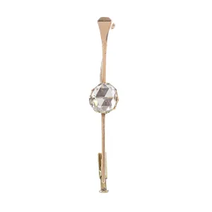 14K Yellow Gold Rose Cut Diamond Bar Brooch 0.65ct