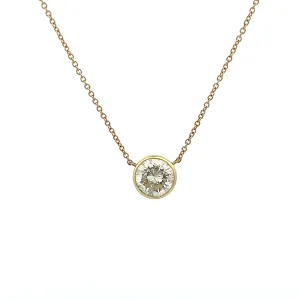 1.75ct 14k Yellow Gold Solitaire Diamond Pendant