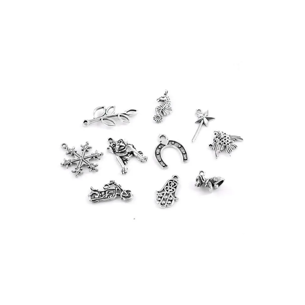 30 Pcs Tibetan Silver MIXED CHARMS 29mm x 22mm - 16.5mm x 14mm (30 Nr.) Charms Pendants, Lead & Nickel Free Metal Charms Pendants Beads