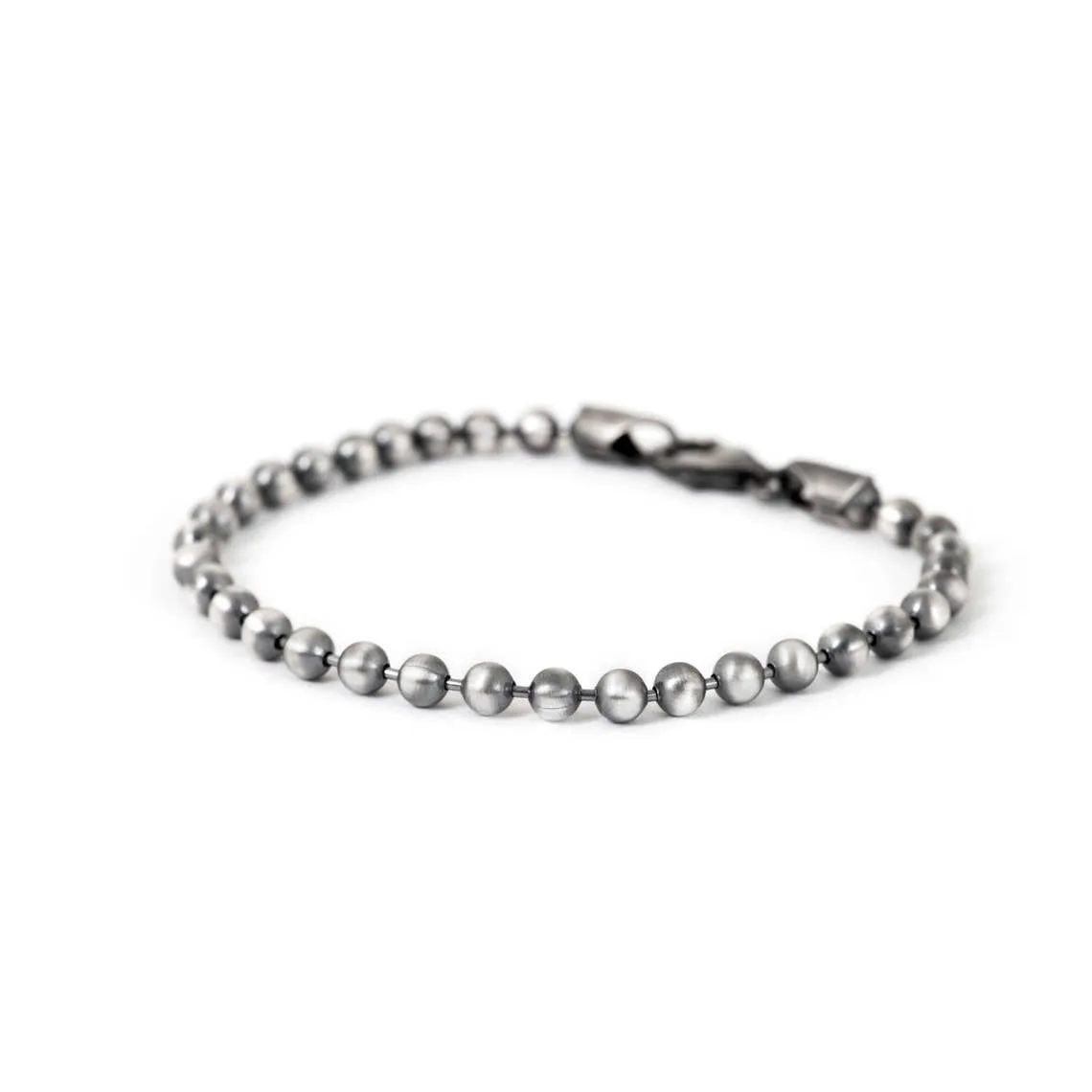 5mm Ball Link Chain Men's 925 Sterling Silver Bracelet 7.5 to 9 inch