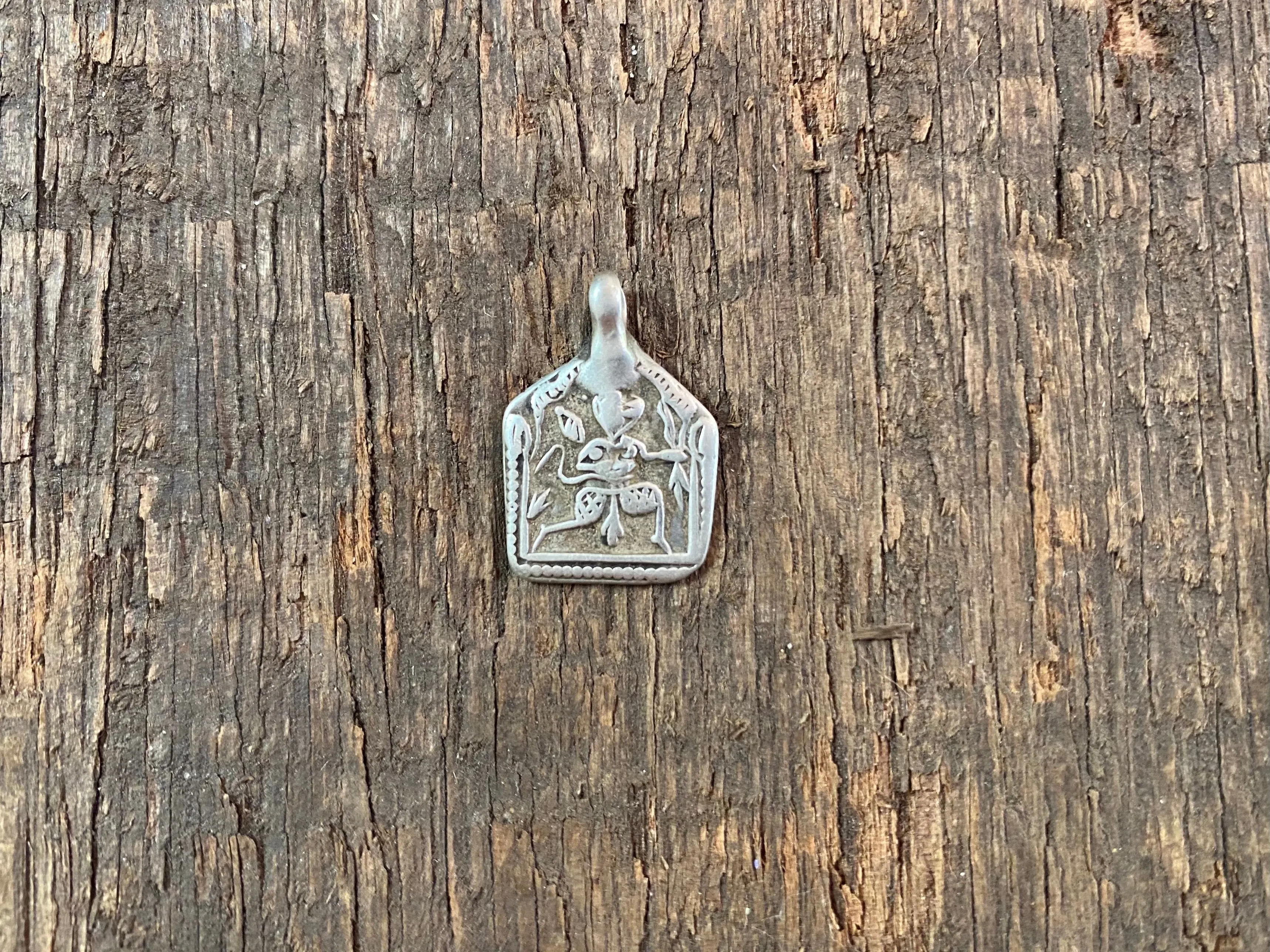 Antique Silver Tribal Amulet Pendants - Hanuman