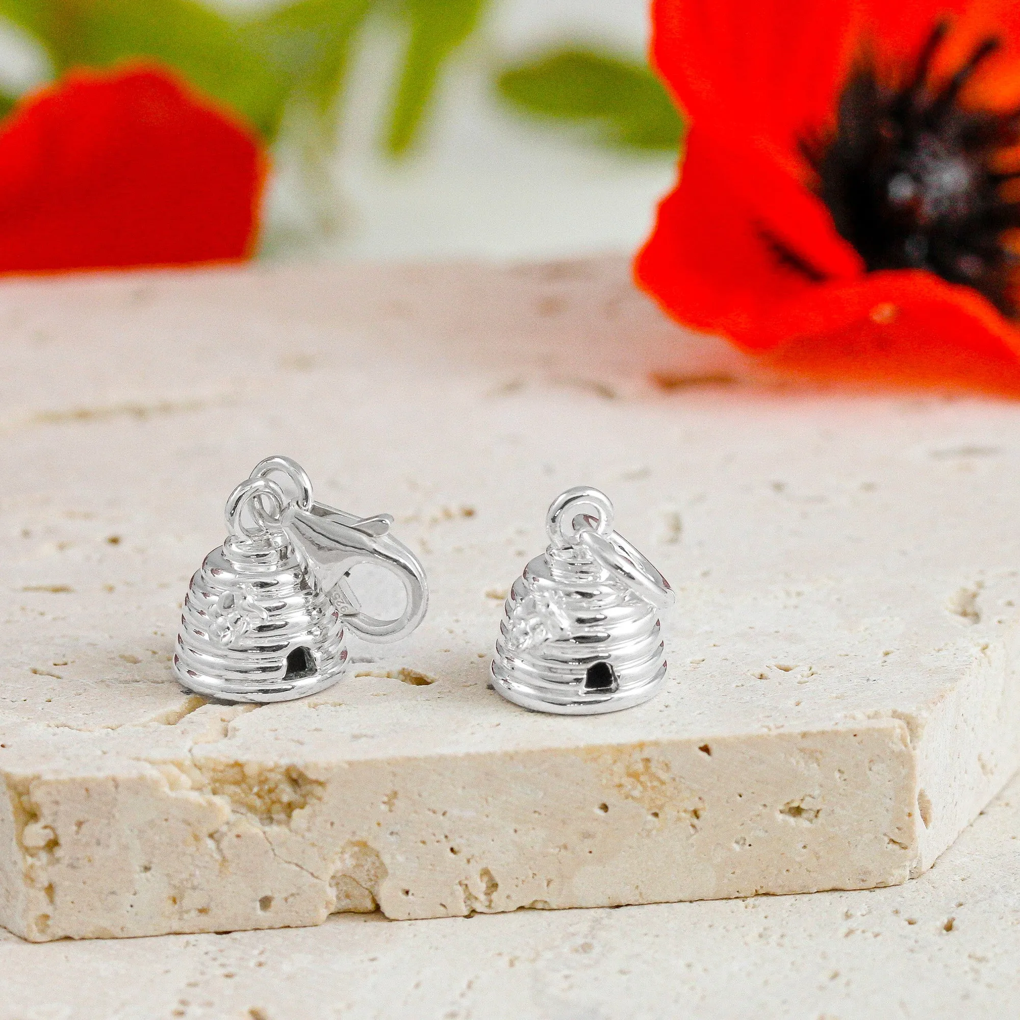 Beehive Silver Charm