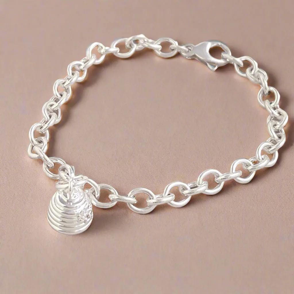 Beehive Silver Charm