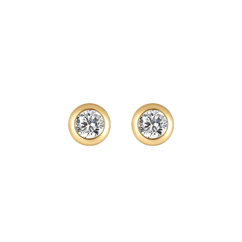 Bezel earrings 0.3ct