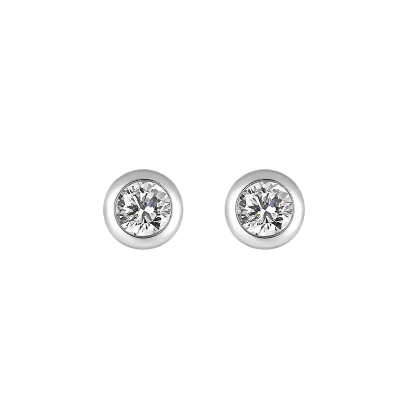 Bezel earrings 0.3ct