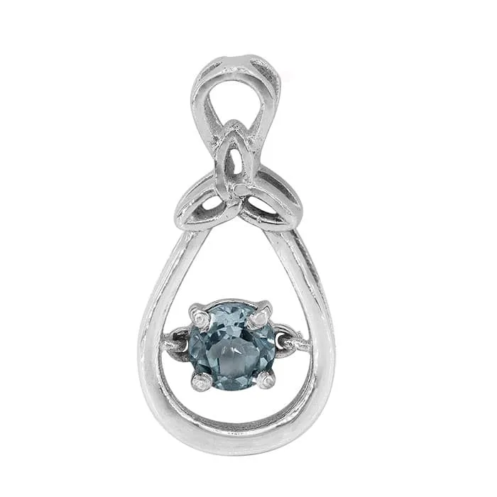 Blue Topaz in a Teardrop Pendant