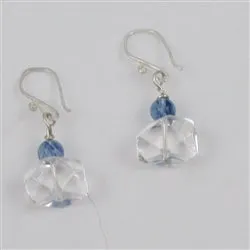 Blueberry & Rock Crystal Quartz Earrings