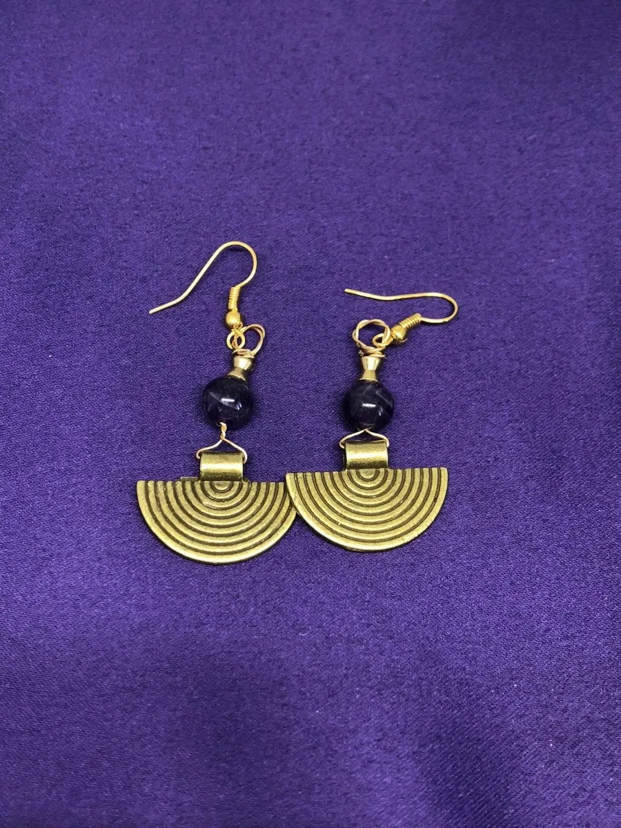 Brass Boho Earrings With Tribal Influence