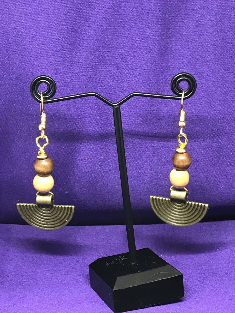 Brass Boho Earrings With Tribal Influence