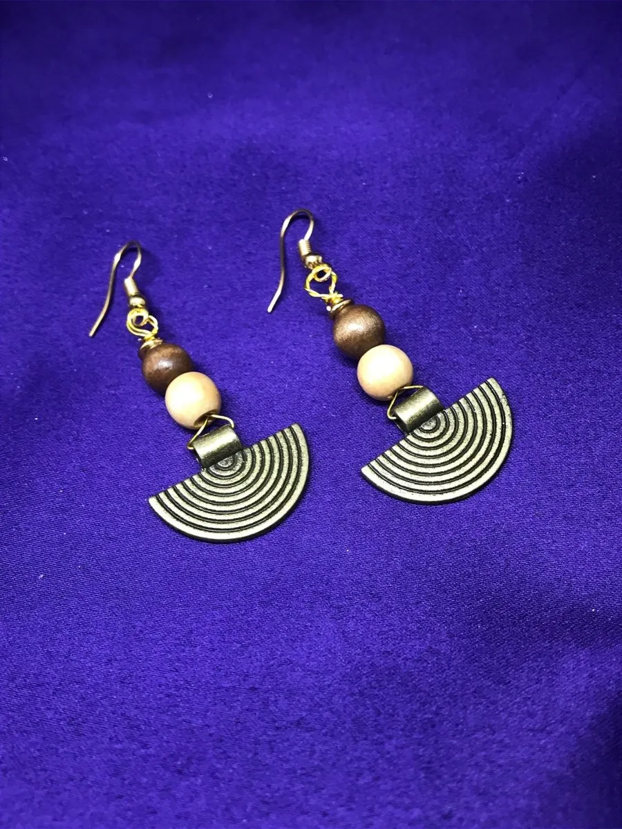 Brass Boho Earrings With Tribal Influence