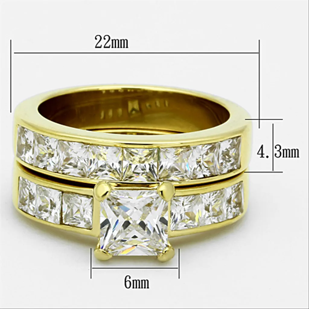 CJG2440 Stainless Steel AAA Grade CZ Ring