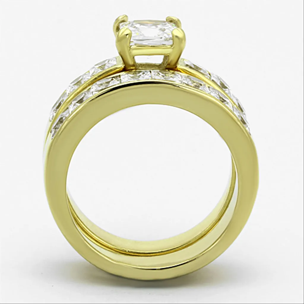 CJG2440 Stainless Steel AAA Grade CZ Ring