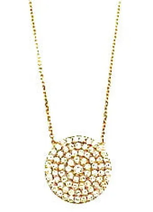 Classic Pave Circle Necklaces (STERLING)