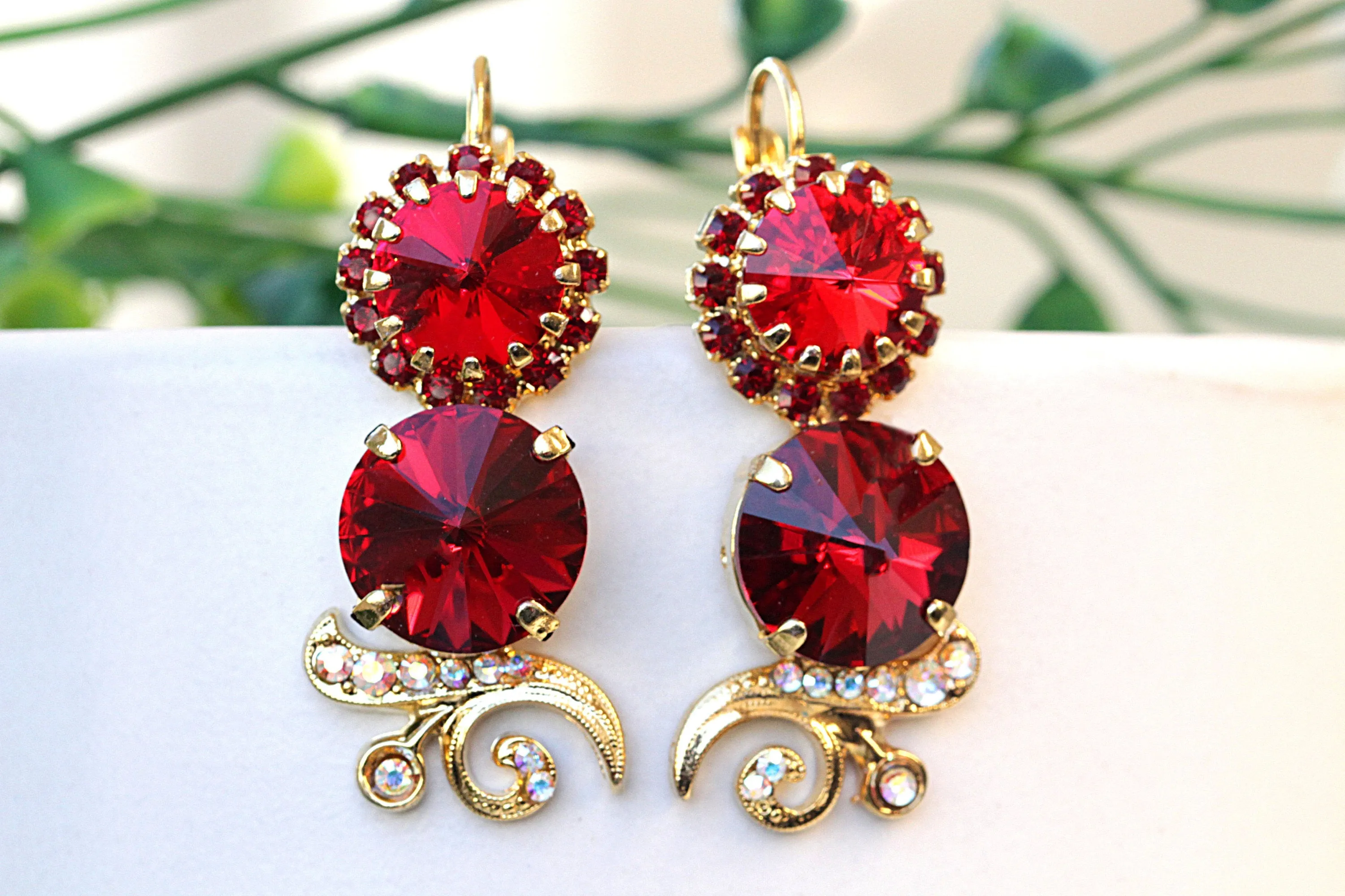 DARK RED EARRINGS