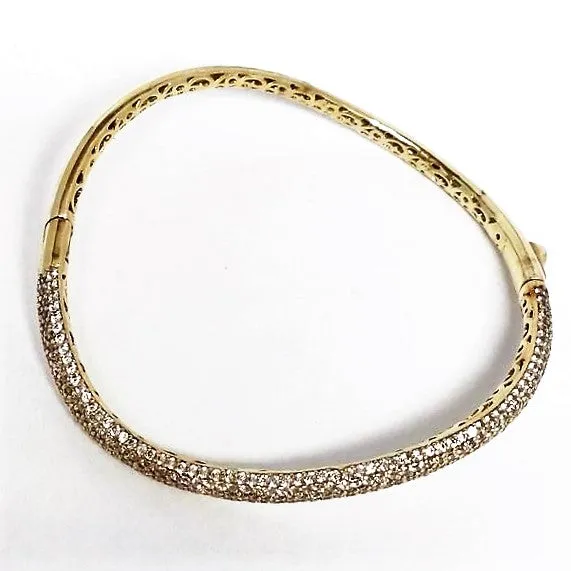 Dazzler's Cubic Zirconia Curved Bangle