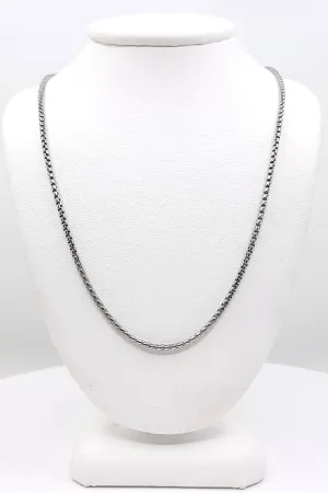 Diamond Marquise Necklace Silver 22"