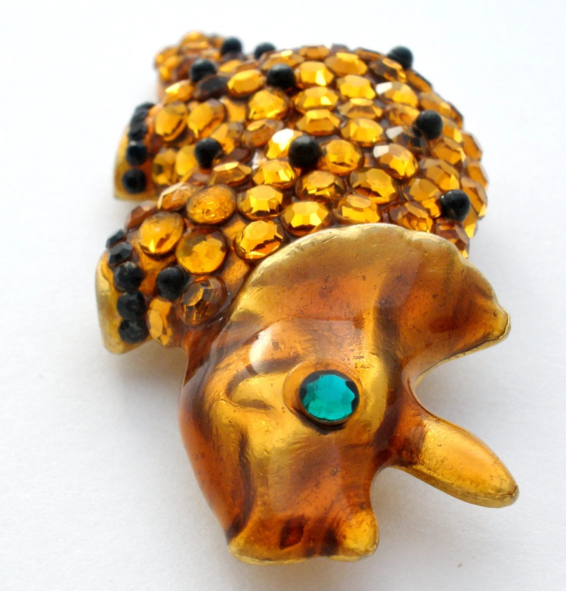 Dinosaur Rhinestone Brooch Pin by Craft