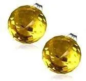 Disco Ball Faceted Crystal Stud Earrings - Eight Colors!