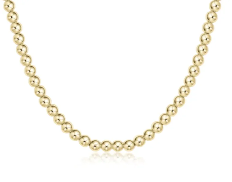 E Newton 15" Choker Classic Gold 5mm Bead