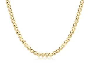 E Newton 17" Choker Classic Gold 5mm Bead