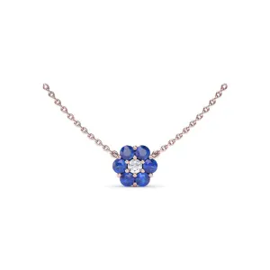 Fana Floral Sapphire and Diamond Necklace