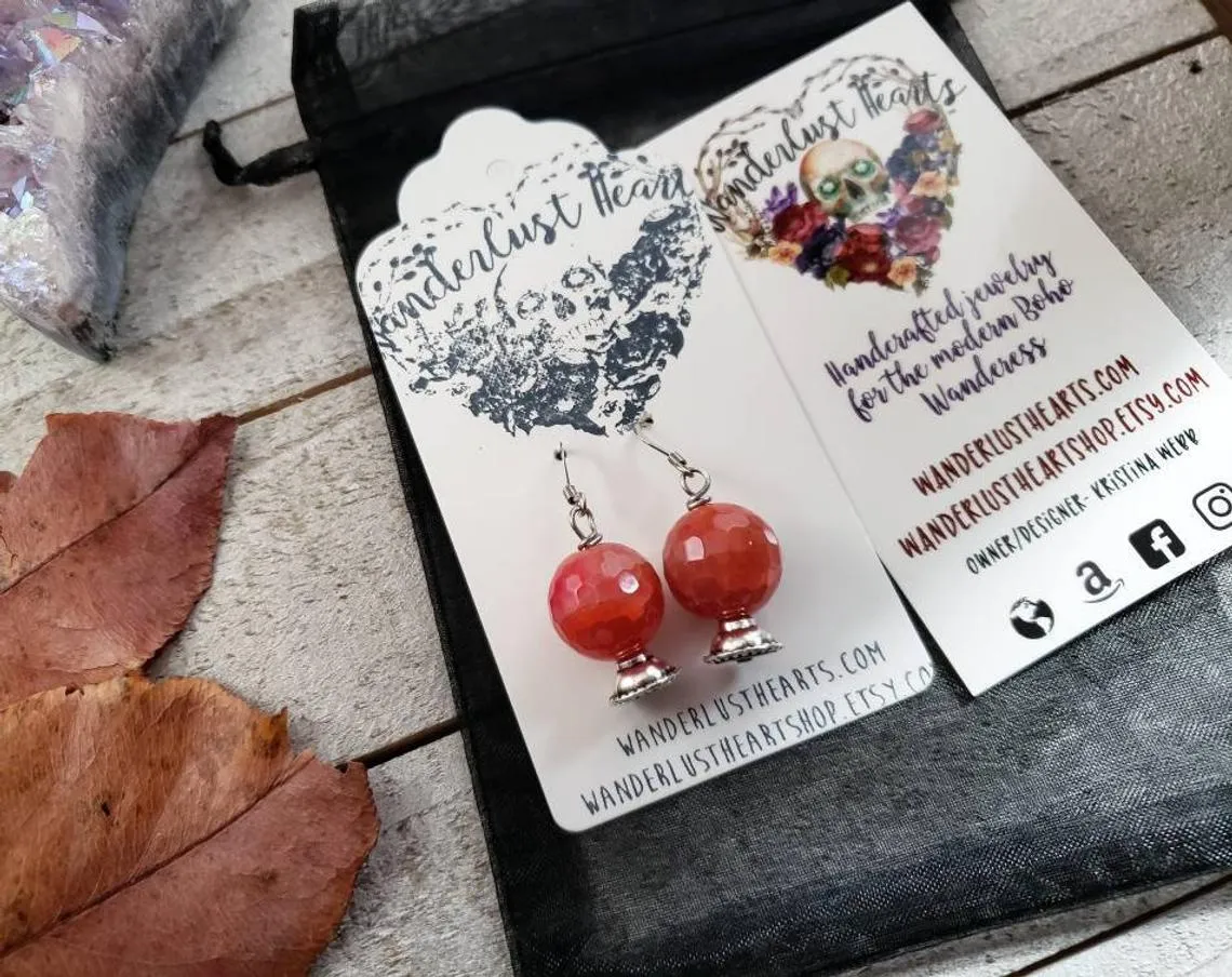 Fortune teller Crystal ball earrings