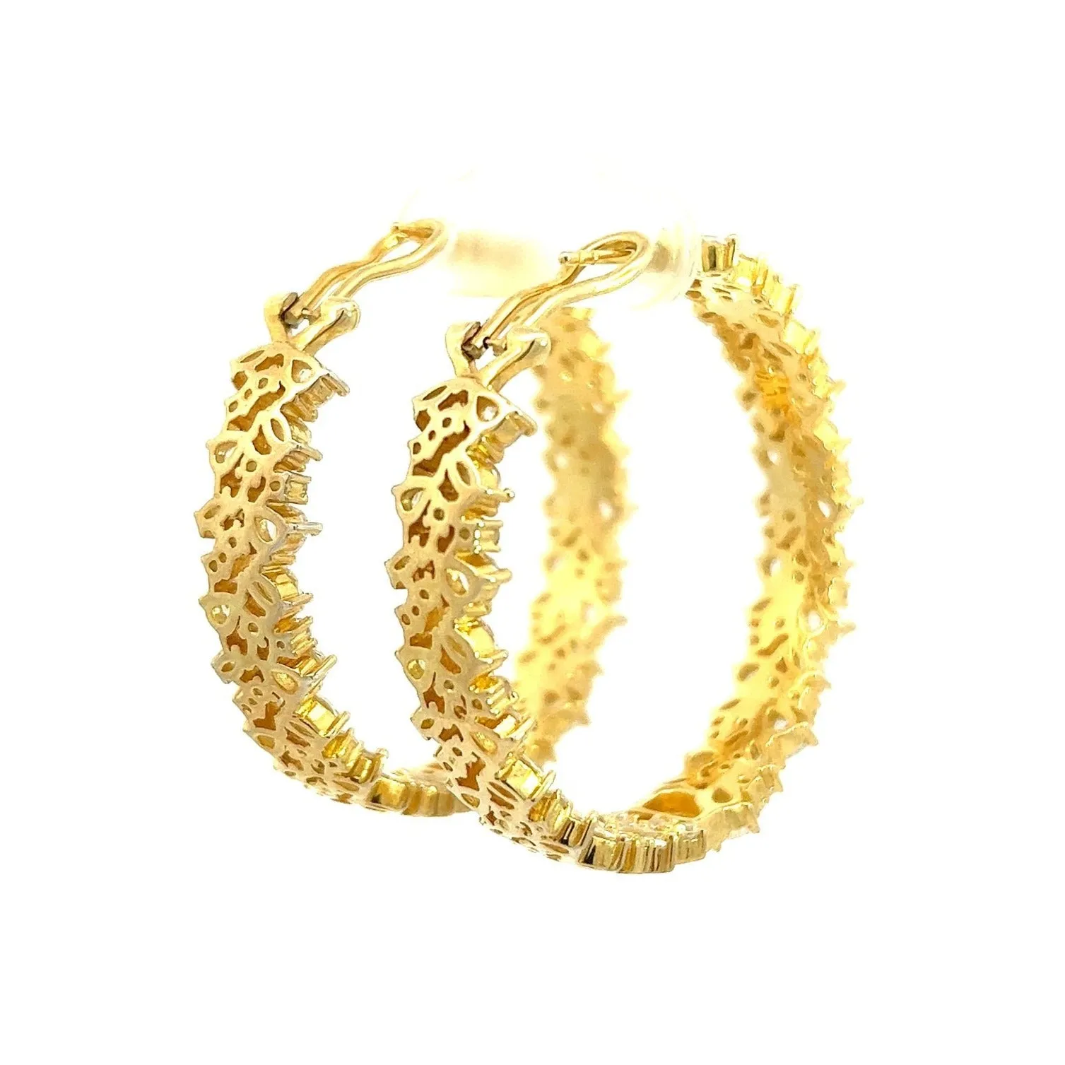 Gold Radiance CZ Crystal Hoop Earrings