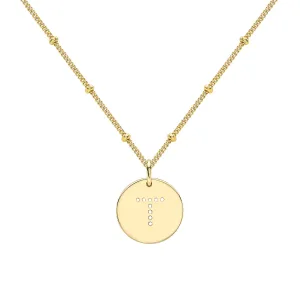 Gold Vermeil Alphabet T Necklace