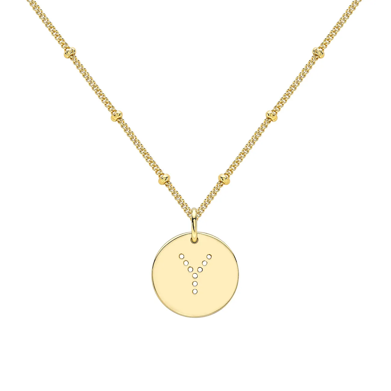 Gold Vermeil Alphabet Y Necklace