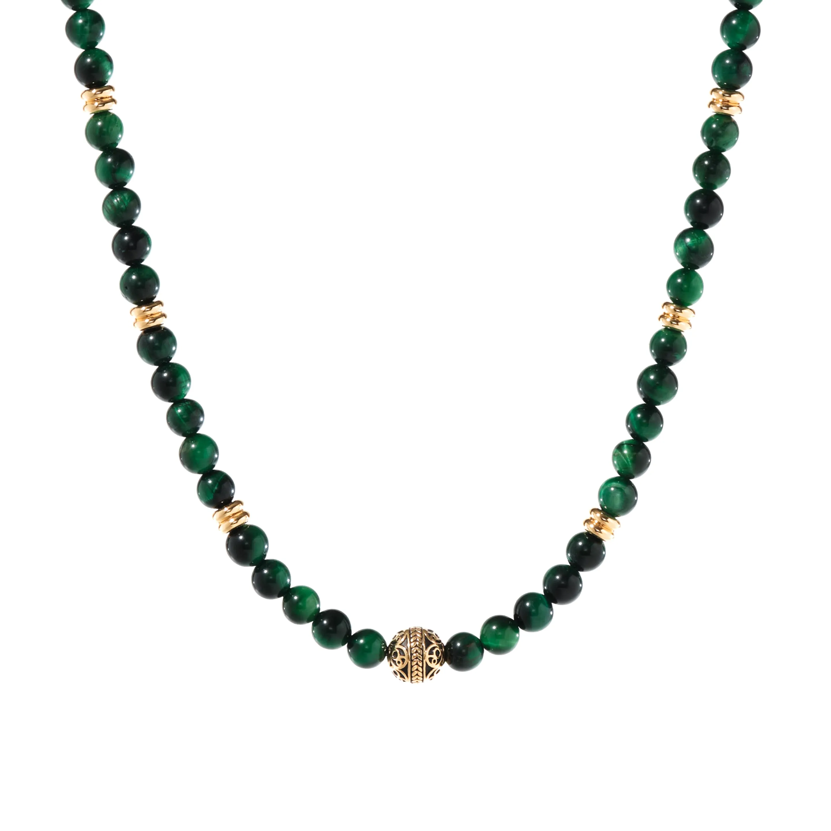 Green Tiger Eye Crystal Necklace