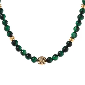 Green Tiger Eye Crystal Necklace