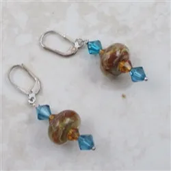 Handmade Lagoon Artisan Bead Earrings