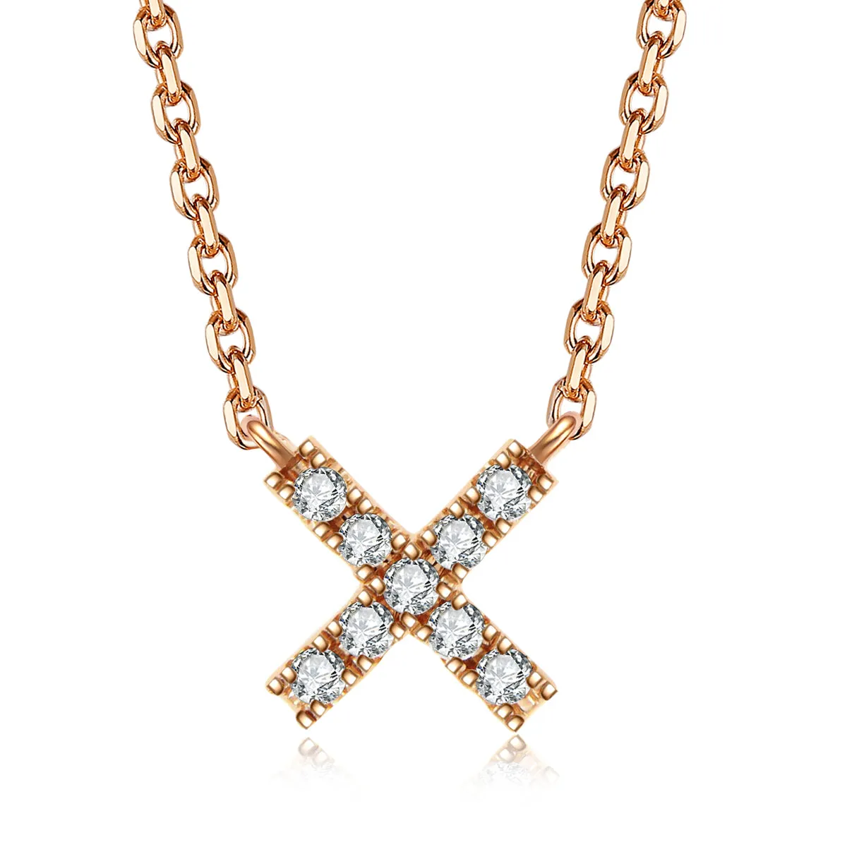 Icon Kiss Diamond Necklace | Rose Gold