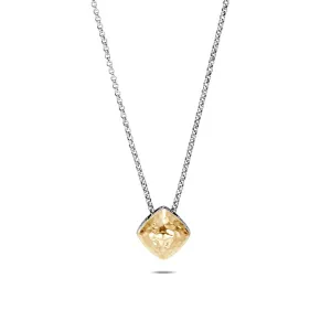 John Hardy Classic Chain Sterling Silver and 18K Yellow Gold Hammered Pendant Necklace