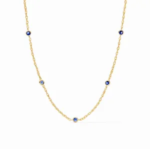 Julie Vos Celeste Delicate Sapphire Blue Necklace