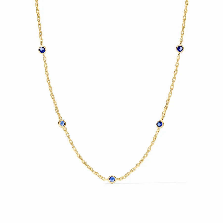 Julie Vos Celeste Delicate Sapphire Blue Necklace