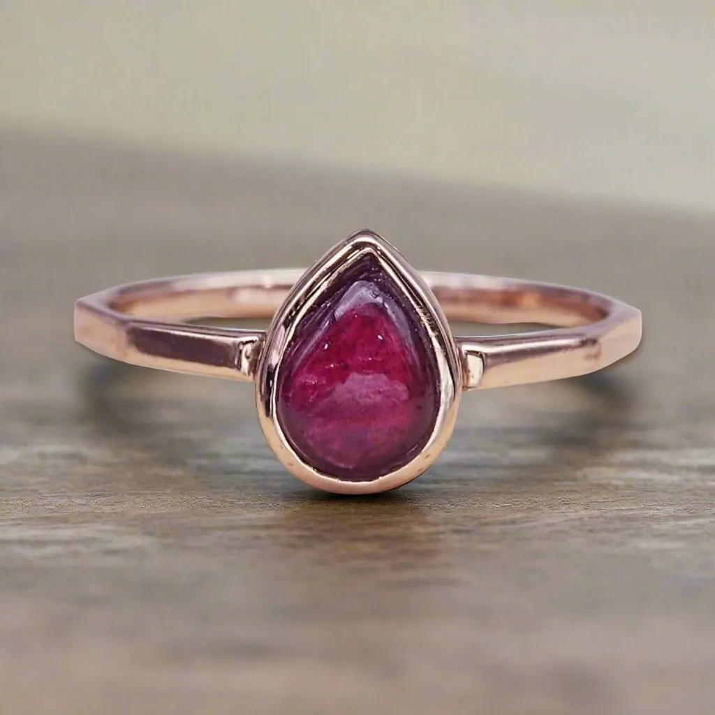 July Birthstone Ring - Ruby