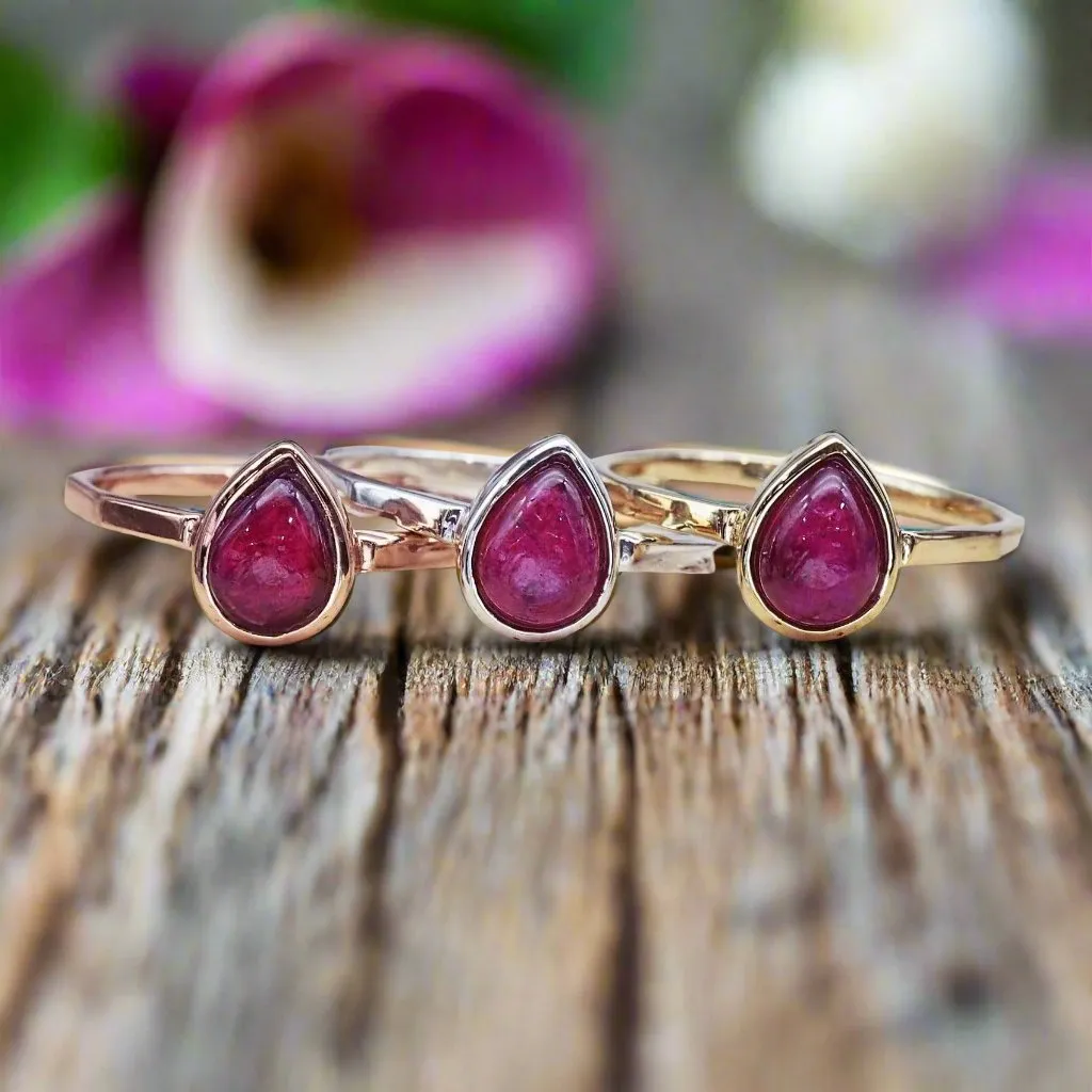 July Birthstone Ring - Ruby