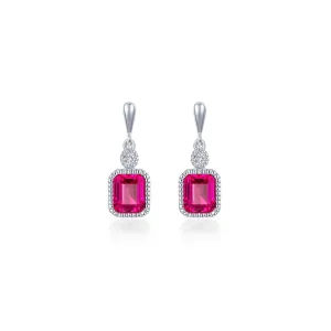 Lafonn Birthstone Emerald July Ruby Earring BE007RBP00