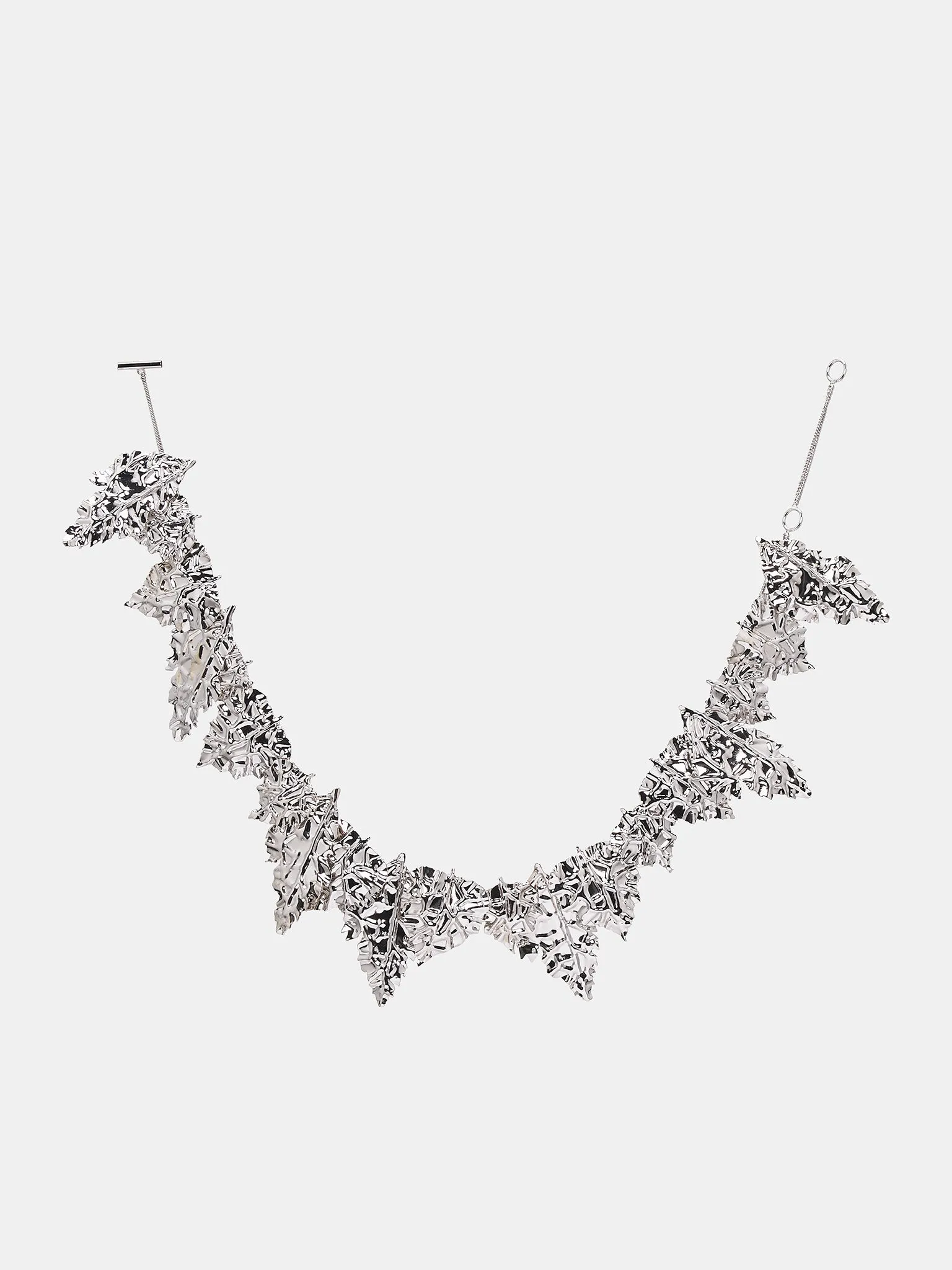 Leaf Necklace (J12UU0101-P6959-SILVER)