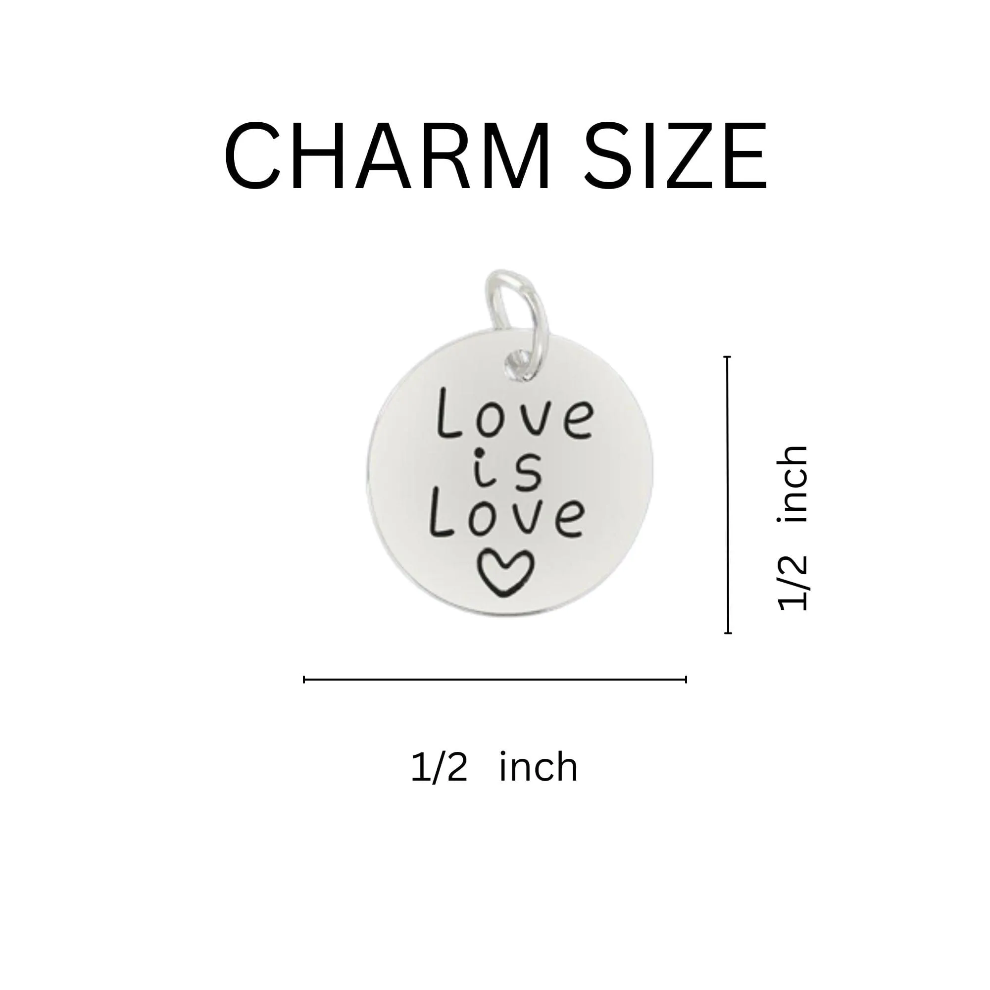 Love Is Love Transgender Heart Retractable Charm Bracelets