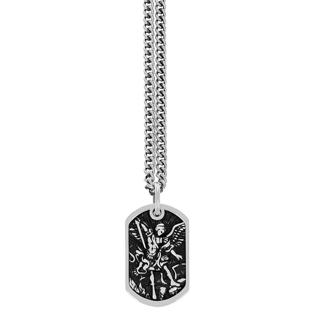 Men's Saint Michael Dog Tag Pendant