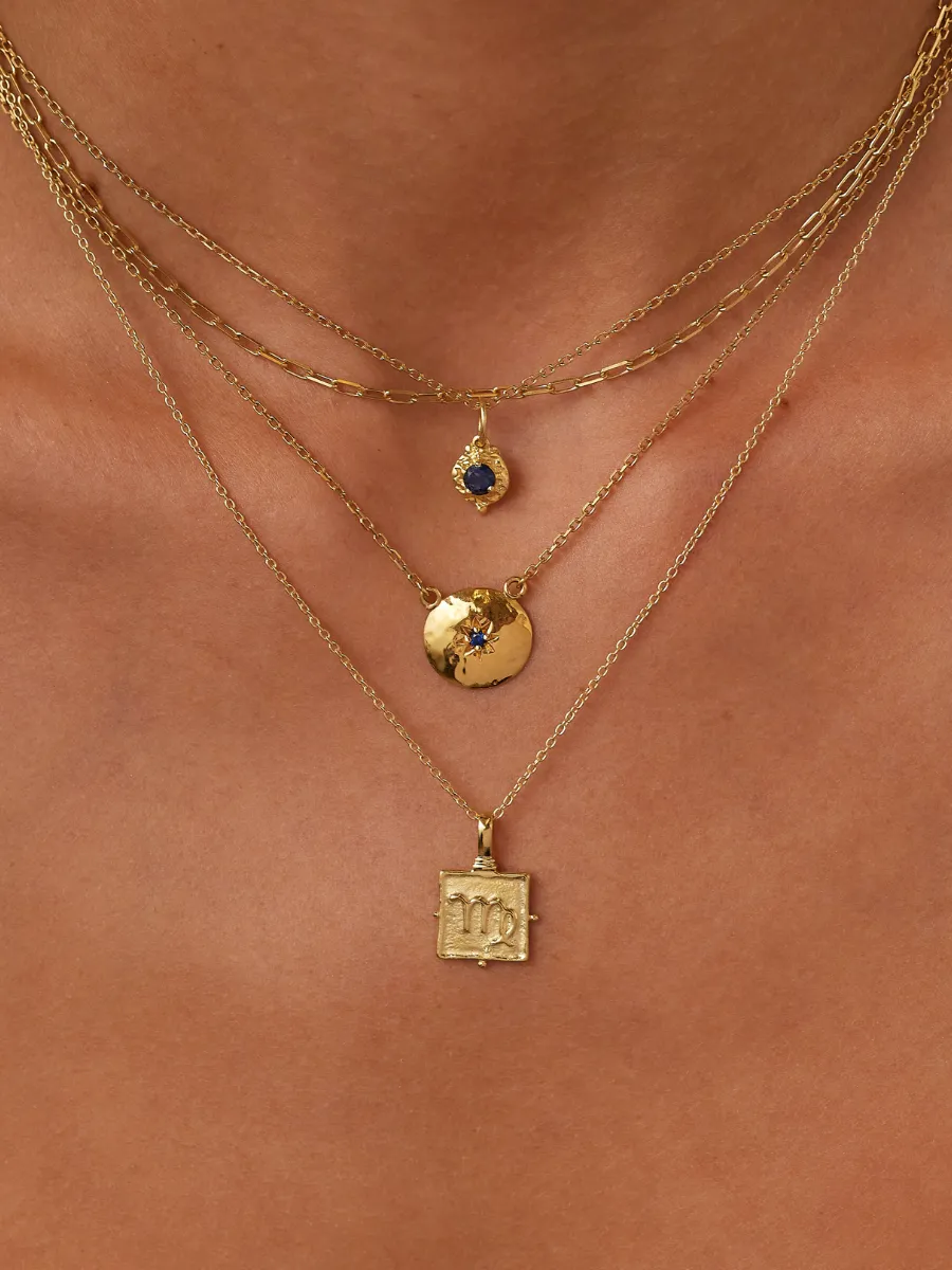 Mia Sapphire Gold Necklace