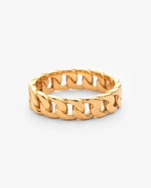 Micro Cuban Ring - Gold