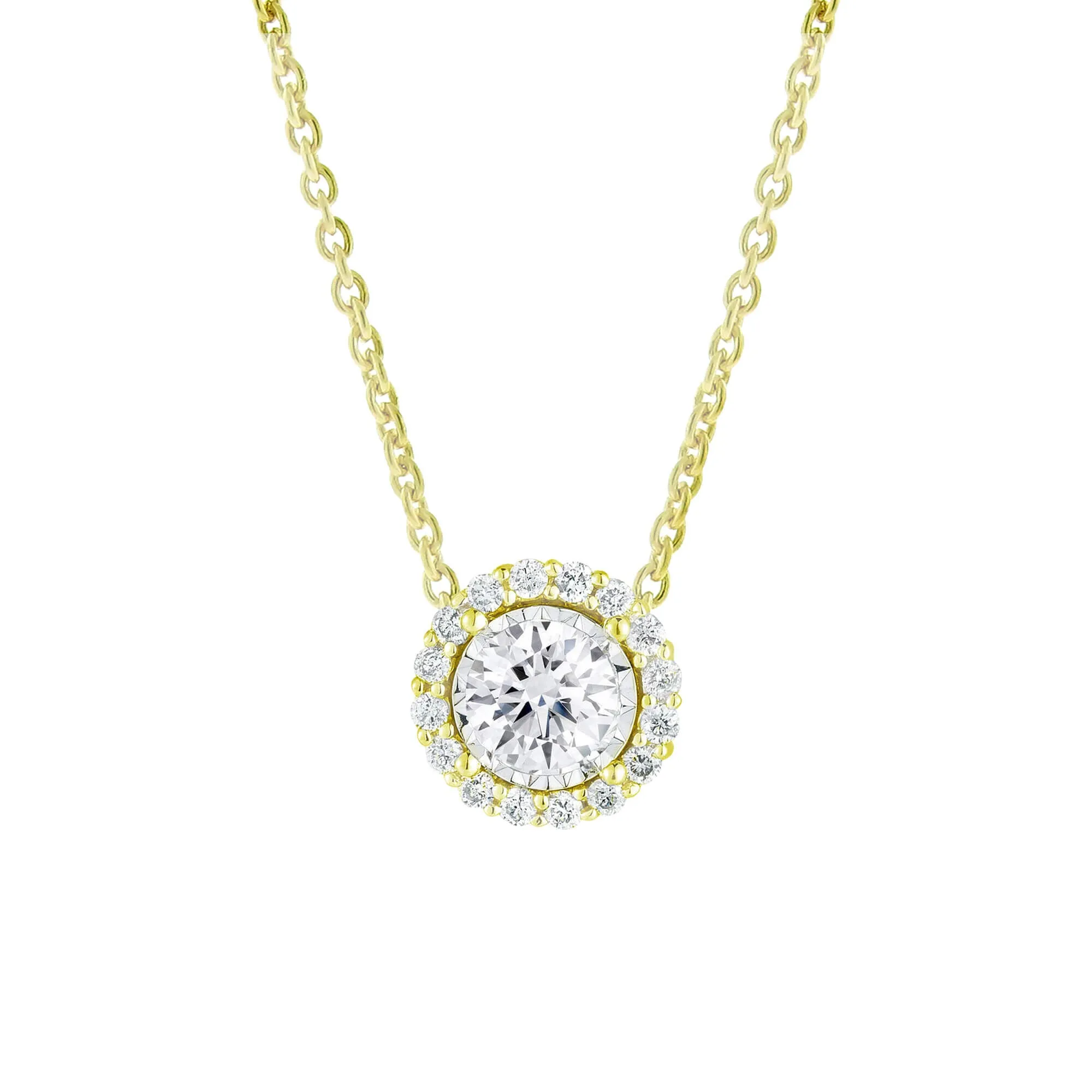 Mirage Halo Diamond Necklace 2/5ct