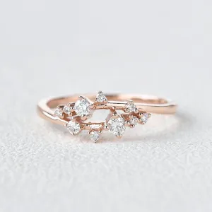 Moissanite Stacking Band Rose Gold Ring