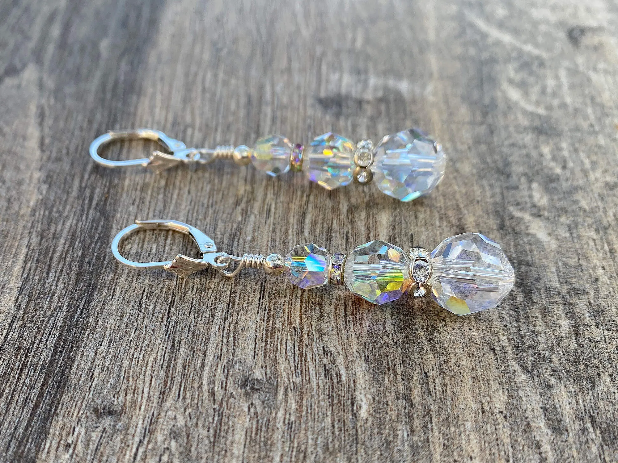 Moonlight Crystal Drop Beaded Earrings